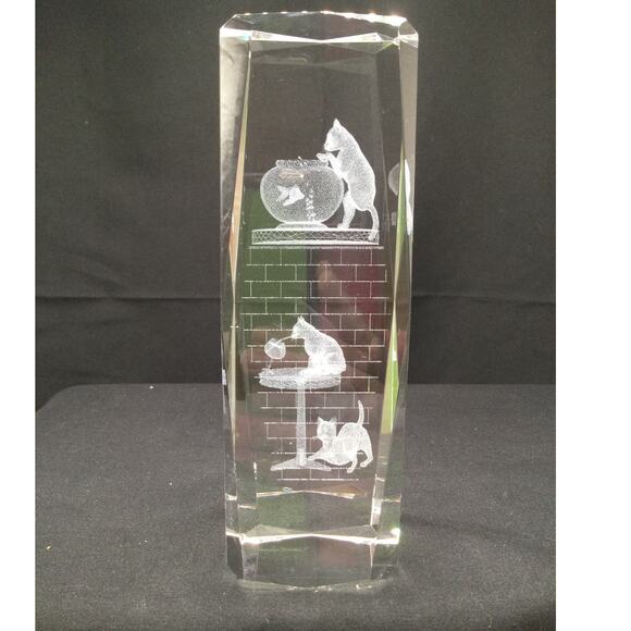 Unknown Other - 3D crystal Holographic Photo 3 Cats Playing